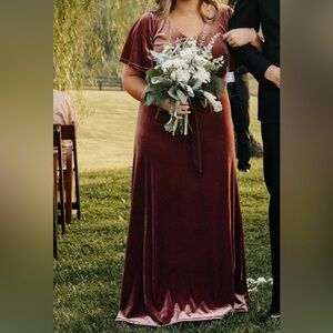 Revelry bridesmaids dress, Size Large, Velvet